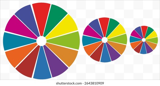  colorful circle template,color wheel,12 pieces.