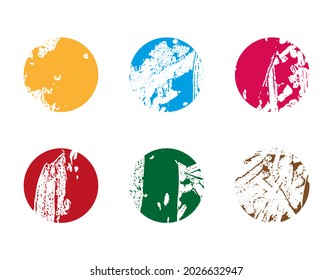 colorful circle textured vector design elements set
