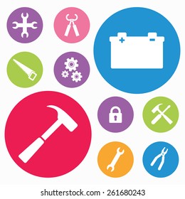 colorful circle Tools icon set