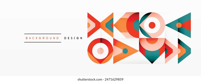 Colorful circle and triangle abstract background. Template for wallpaper, banner, presentation, background