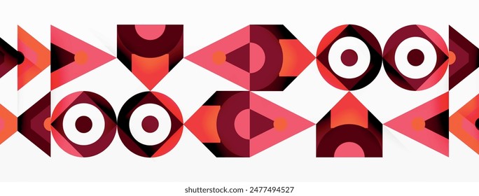 Colorful circle and triangle abstract background. Template for wallpaper, banner, presentation, background