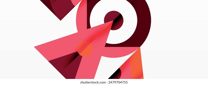 Colorful circle and triangle abstract background. Template for wallpaper, banner, presentation, background