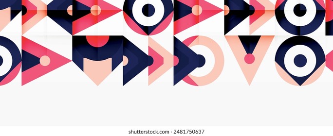 Colorful circle and triangle abstract background. Template for wallpaper, banner, presentation, background