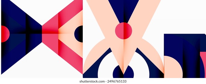 Colorful circle and triangle abstract background. Template for wallpaper, banner, presentation, background