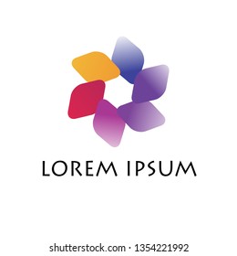 Colorful circle vector Logo Abstract with White Background