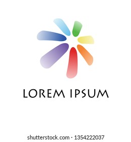 Colorful circle vector Logo Abstract with White Background