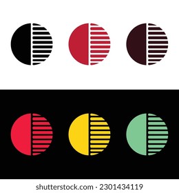 Diseño del logotipo del vector de círculo colorido   