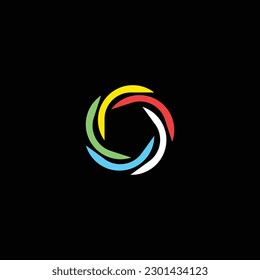 Colorful circle vector logo design   