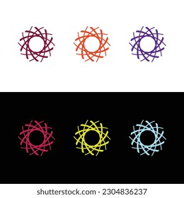 Diseño de la plantilla del logotipo del vector de círculo colorido 