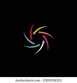 Farbige Vektorgrafik-Logo-Design  