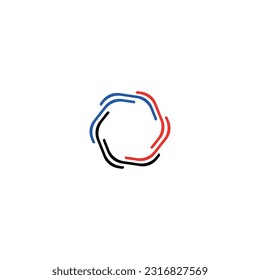 Diseño de la plantilla del logotipo del vector de círculo colorido 