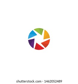 colorful circle vector with six shapes