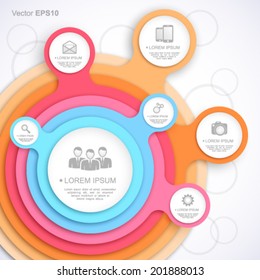 Colorful circle web template.