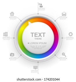 Colorful circle website template.