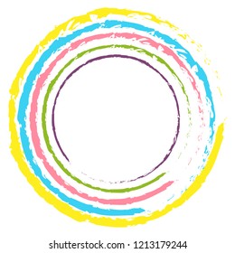 Colorful Circle with white background. Vector illustration.
