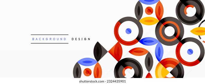 Farbige Kreise abstrakter Hintergrund. Hightech-Design für Tapeten, Banner, Hintergrund, Landing-Page, Tapete, Einladung, Drucke, Poster