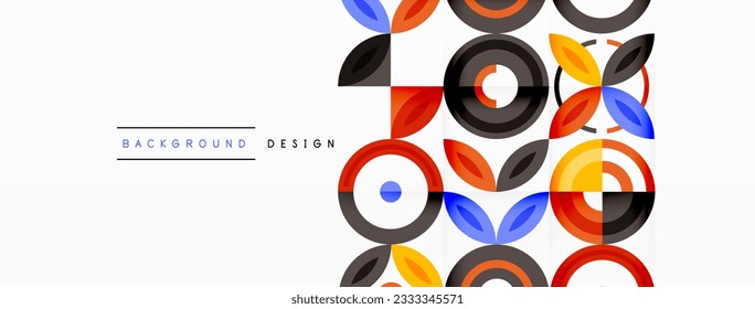 Colorful circles abstract background. Hi-tech design for wallpaper, banner, background, landing page, wall art, invitation, prints, posters