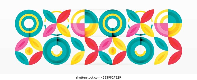 Colorful circles abstract background. Hi-tech design for wallpaper, banner, background, landing page, wall art, invitation, prints, posters