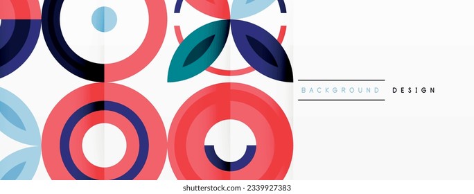 Farbige Kreise abstrakter Hintergrund. Hightech-Design für Tapeten, Banner, Hintergrund, Landing-Page, Tapete, Einladung, Drucke, Poster