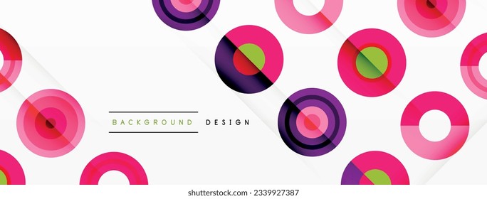 Farbige Kreise abstrakter Hintergrund. Hightech-Design für Tapeten, Banner, Hintergrund, Landing-Page, Tapete, Einladung, Drucke, Poster
