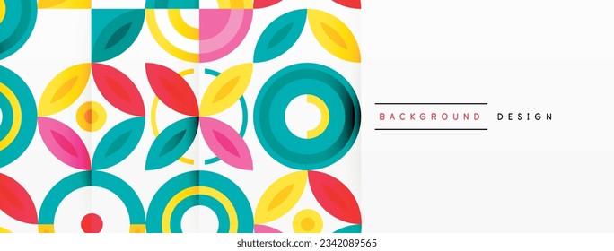 Colorful circles abstract background. Hi-tech design for wallpaper, banner, background, landing page, wall art, invitation, prints, posters