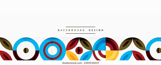 Colorful circles abstract background. Hi-tech design for wallpaper, banner, background, landing page, wall art, invitation, prints, posters