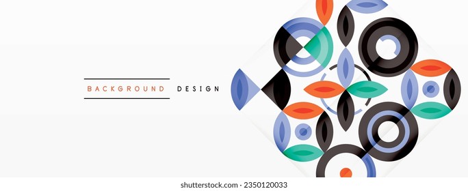 Colorful circles abstract background. Hi-tech design for wallpaper, banner, background, landing page, wall art, invitation, prints, posters