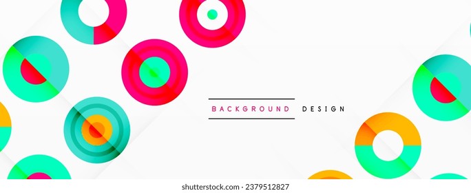 Farbige Kreise abstrakter Hintergrund. Hightech-Design für Tapeten, Banner, Hintergrund, Landing-Page, Tapete, Einladung, Drucke, Poster