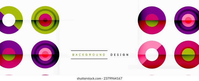 Colorful circles abstract background. Hi-tech design for wallpaper, banner, background, landing page, wall art, invitation, prints, posters
