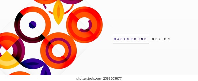 Colorful circles abstract background. Hi-tech design for wallpaper, banner, background, landing page, wall art, invitation, prints, posters