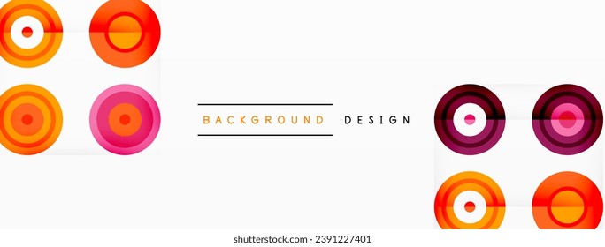 Coloridos círculos de fondo abstracto. Diseño de alta tecnología para papel tapiz, banner, fondo, página de inicio, arte mural, invitación, impresiones, afiches
