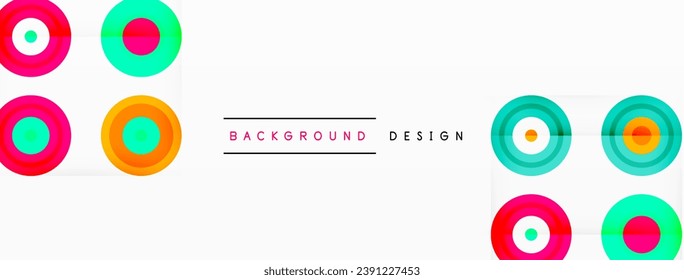 Colorful circles abstract background. Hi-tech design for wallpaper, banner, background, landing page, wall art, invitation, prints, posters