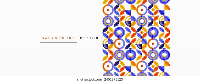 Colorful circles abstract background. Hi-tech design for wallpaper, banner, background, landing page, wall art, invitation, prints, posters