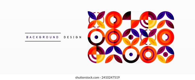 Colorful circles abstract background. Hi-tech design for wallpaper, banner, background, landing page, wall art, invitation, prints, posters