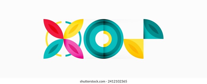 Colorful circles abstract background. Hi-tech design for wallpaper, banner, background, landing page, wall art, invitation, prints, posters