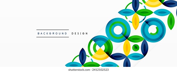 Colorful circles abstract background. Hi-tech design for wallpaper, banner, background, landing page, wall art, invitation, prints, posters