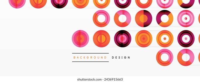 Colorful circles abstract background. Hi-tech design for wallpaper, banner, background, landing page, wall art, invitation, prints, posters