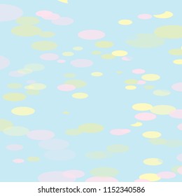 Colorful circles. Abstract pattern with color Confetti on a Background. Vector Pastel design. Modern Bright Pattern for cards,banners,print. A Scattering of Ellipses. Placer from the circles.