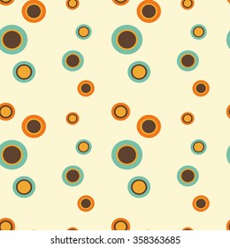 colorful circles abstract seamless vector pattern background illustration