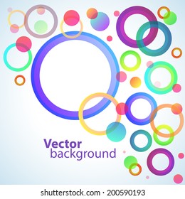 Colorful circles abstract vector background