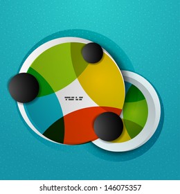 Colorful circles abstract vector design template