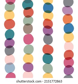 Colorful circles. Abstract vector seamless pattern.