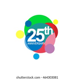 colorful circles anniversary logo vector