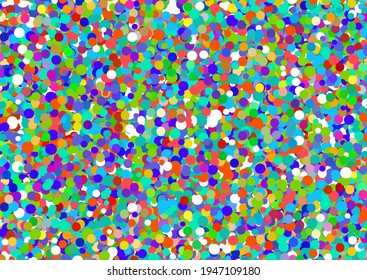 Colorful circles background. Colorful confetti. Vector illustration.