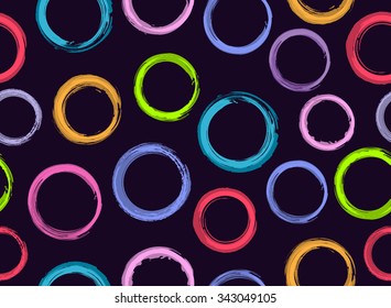 Colorful circles background.Grunge circles pattern.Vector template.