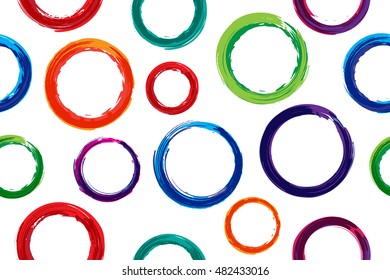 Colorful circles background.Vector seamless pattern.