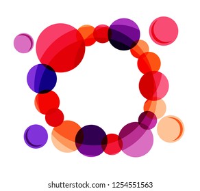Colorful circles background.Vector template for poster,banner.