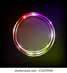 Colorful circles banner abstract background, stock vector