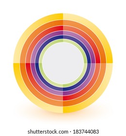 colorful circles composition of stripes