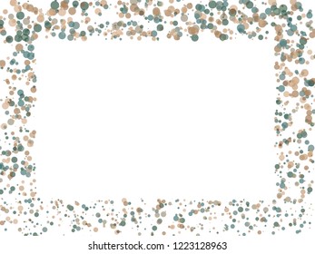 Colorful circles confetti background vector design. Round square frame confetti backdrop. Scattered circles festive illustration.